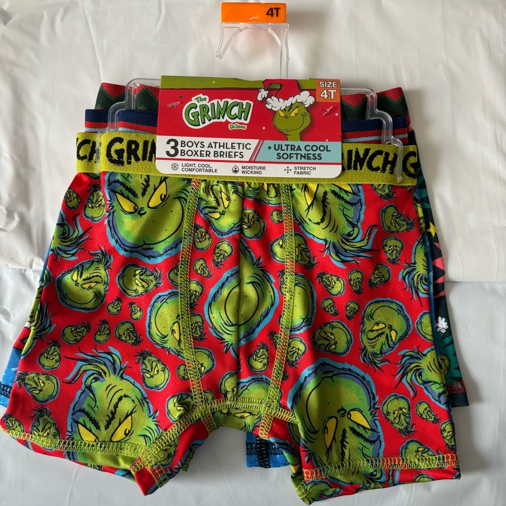 NEW The Grinch Boys' Boxer Briefs